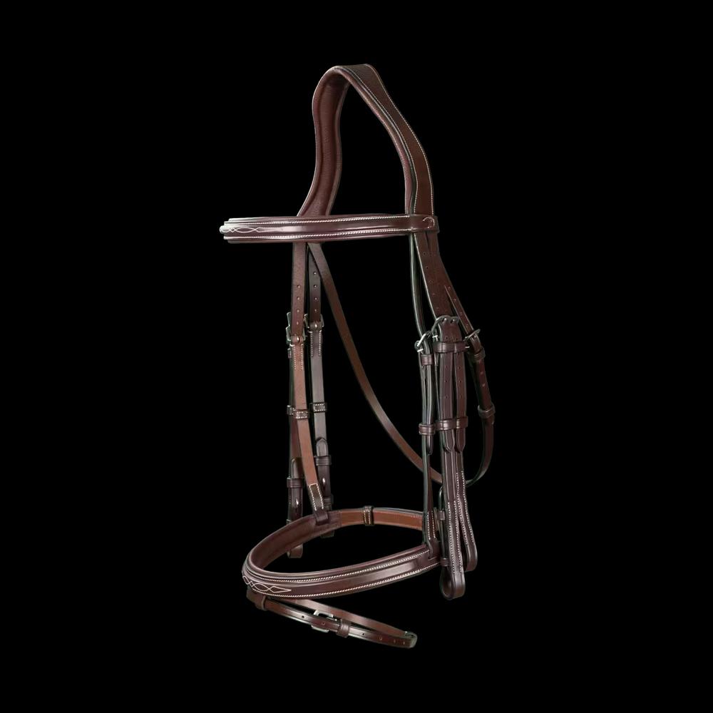 Flash Noseband Double Bridle us, brown